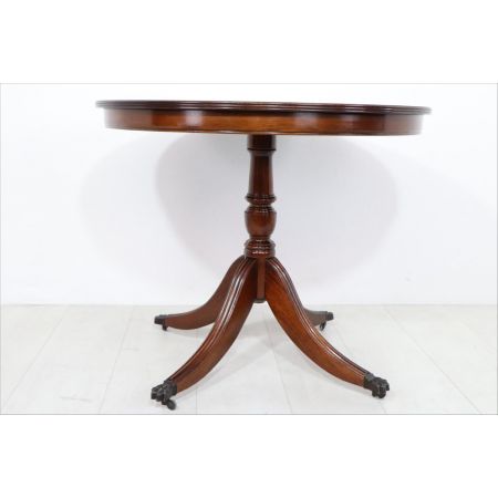 Kleiner runder Esstisch in Mahagoni, englischer Stil