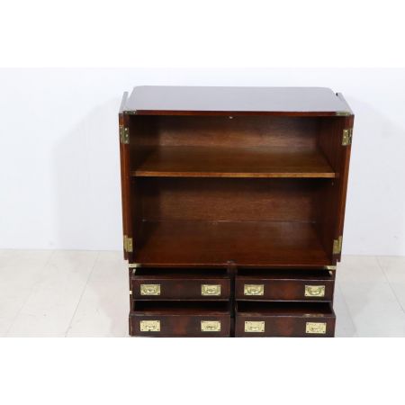 Kleiner Wohnzimmerschrank in Mahagoni, Campaign Stil