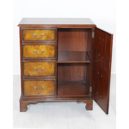Massivholz Sideboard im Edwardianischem Stil, Wurzelholz Schrank