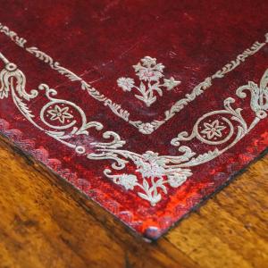 Late Victorian Partners Desk, Schreibtisch mit Lederfläche, Writing Table, Pedestal Desk