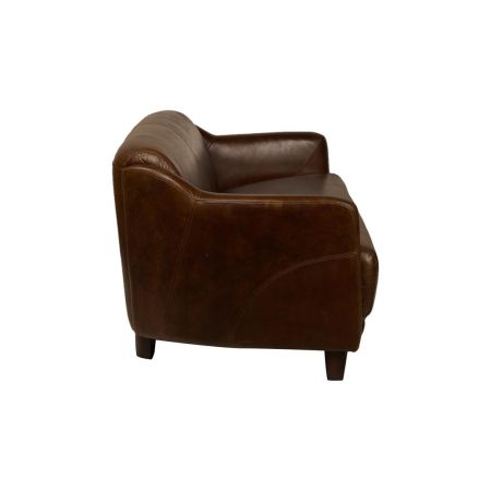 Retro Sofa Ledersofa Echtleder "Gentleman Canape Large"