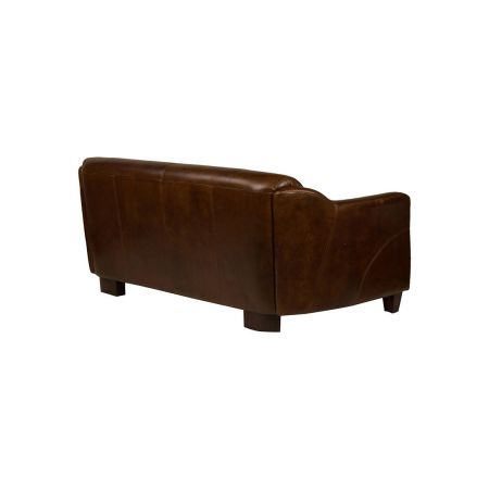 Retro Sofa Ledersofa Echtleder "Gentleman Canape Large"