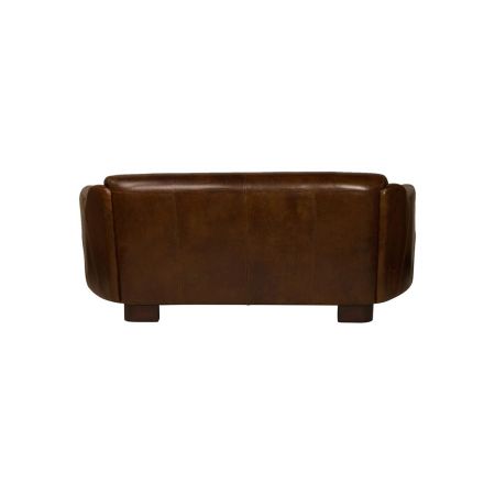 Retro Sofa Ledersofa Echtleder "Gentleman Canape Large"