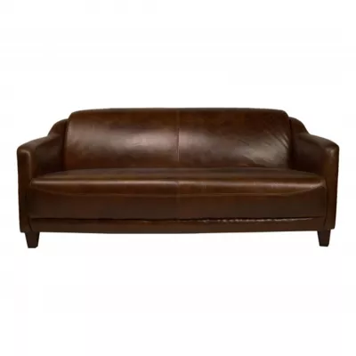 Retro Sofa Ledersofa Echtleder "Gentleman Canape Large"