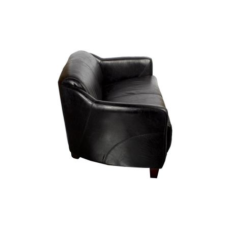 Ledersofa Clubsofa Echtleder "Gentlemans Black"