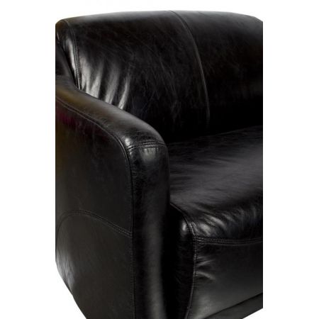 Ledersofa Clubsofa Echtleder "Gentlemans Black"