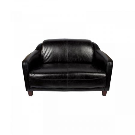 Ledersofa Clubsofa Echtleder "Gentlemans Black"