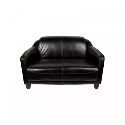 Ledersofa Clubsofa Echtleder "Gentlemans Black"