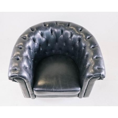 Vintage Clubsessel aus Kunstleder im Chesterfield Stil