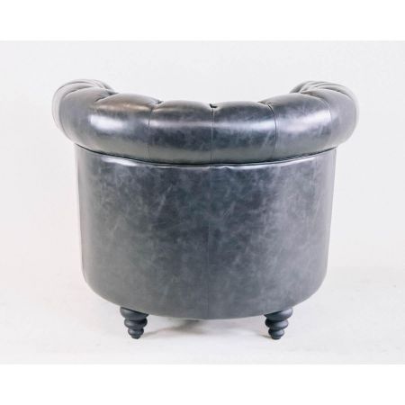 Vintage Clubsessel aus Kunstleder im Chesterfield Stil