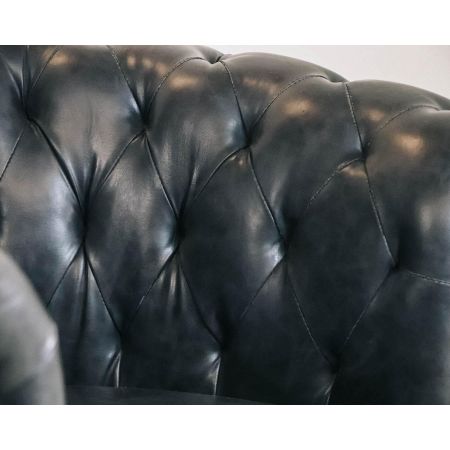 Vintage Clubsessel aus Kunstleder im Chesterfield Stil