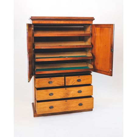 Linen Press, Wäscheschrank, Kleiderschrank antik aus Mahagoni, Viktorianisch