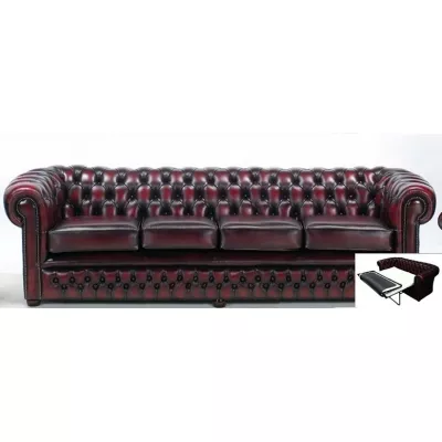 "London" Chesterfield Schlafsofa 3.5-Sitzer (Matratze: 135cm)