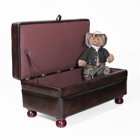 Echtleder Hocker mit Stauraum