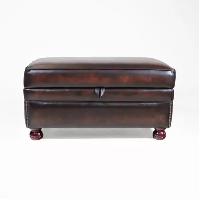 Echtleder Hocker mit Stauraum