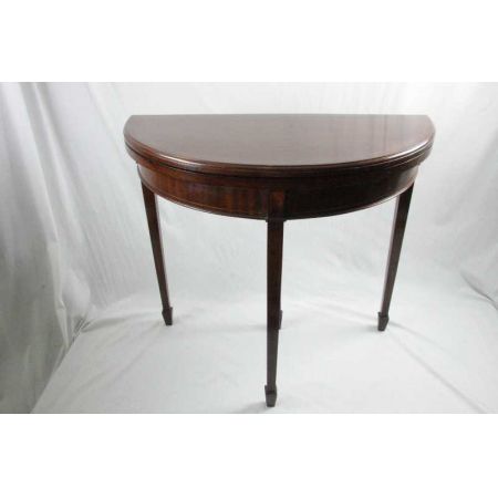 card table demi lune Edwardian 1890-1910 Original 