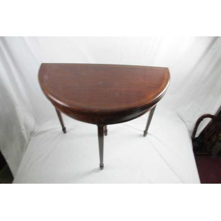 card table demi lune Edwardian 1890-1910 Original