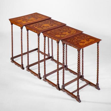 Late Georgian Inlay Nest of Tables