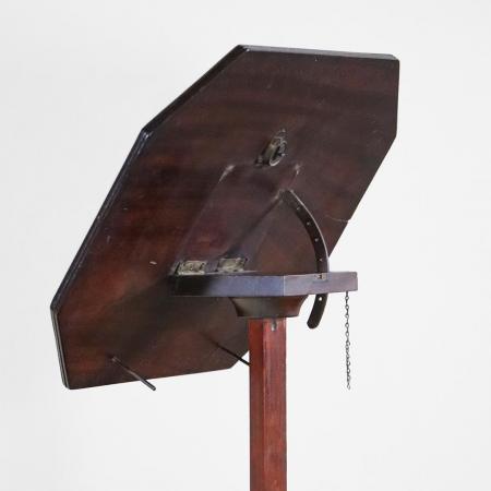 Antiker Mahagoni Notenständer aus dem 19. Jahrhundert mit verstellbarem Aufsatz und kunstvollen Intarsien