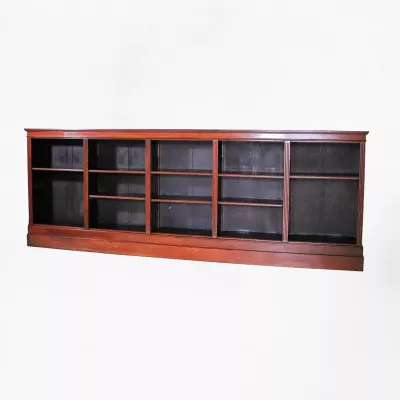 Wide Late Georgian Open Bookcase