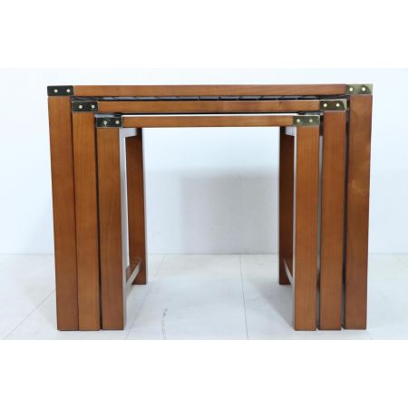 Maritimes Nest of Tables im Military Style in Eibe