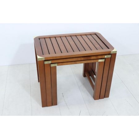 Maritimes Nest of Tables im Military Style in Eibe