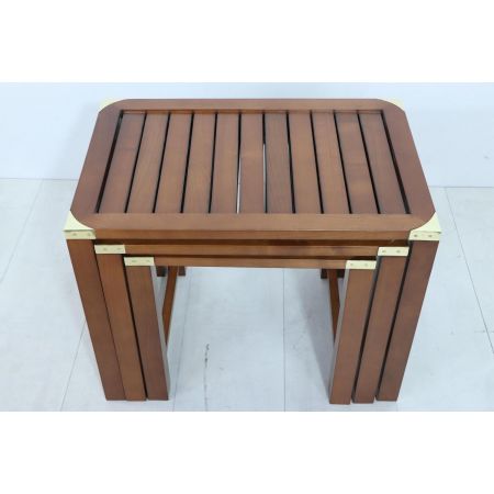 Maritimes Nest of Tables im Military Style in Eibe