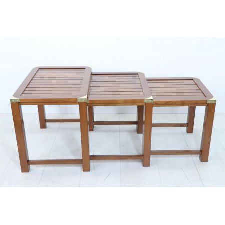 Maritimes Nest of Tables im Military Style in Eibe