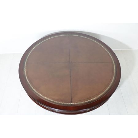 Massiver Drumtable Sofatisch im georgianischen Stil