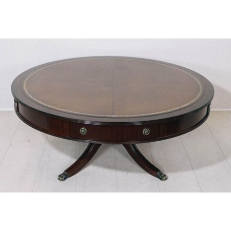 Massiver Drumtable Sofatisch im georgianischen Stil