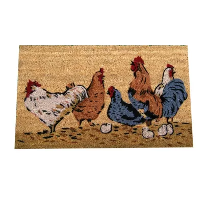 Clayre & Eef Fußmatte "Chicken" 75*45cm