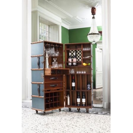 Authentic Models klappbare Bar - Stateroom Bar, Petrol MF078P