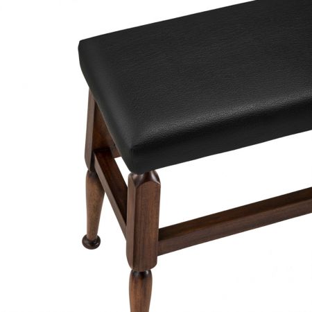 Authentic Models Mayan Bench Stool, Schwarz MF176