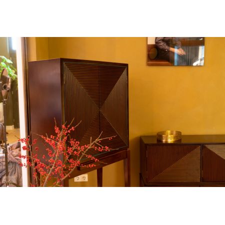 Authentic Models Art Deco Liquor Cabinet, Brown MF400