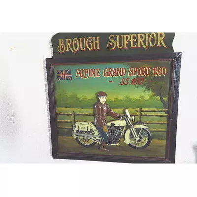 Vintage Pub Sign - Motorrad Motiv