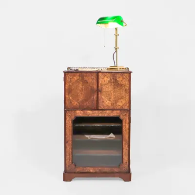 Musikschrank Antik – Victorian Inlaid Walnut Secretaire Music Cabinet