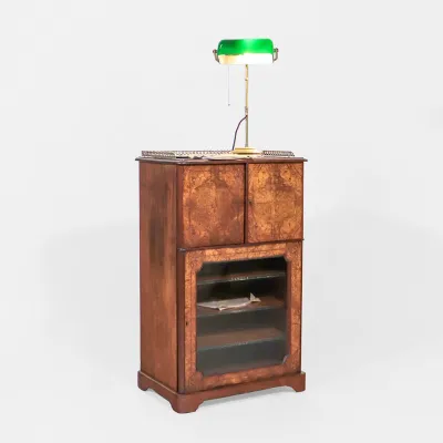 Walnut Secretaire Music Cabinet