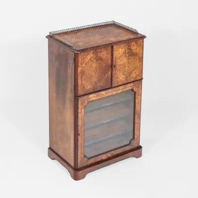 Walnut Secretaire Music Cabinet