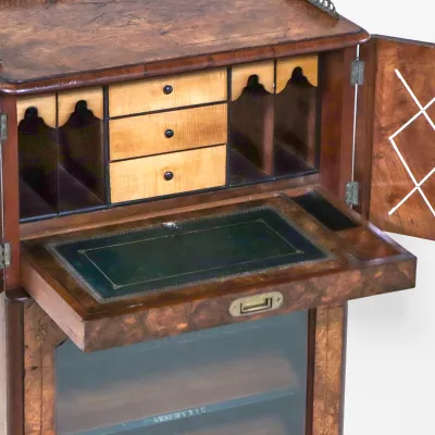 Walnut Secretaire Music Cabinet