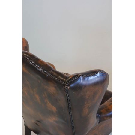 Ohrensessel Chesterfield Vintage