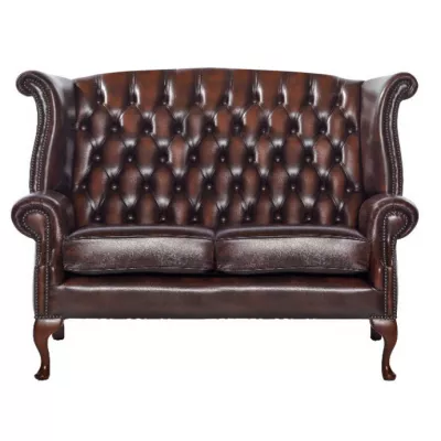 "Scrollwing" 2-Sitzer Original englisches Chesterfield Sofa