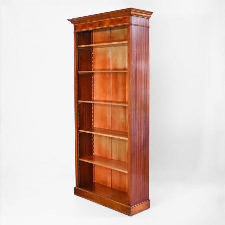 Open Bookcase aus Mahagoni mit feinen Intarsien