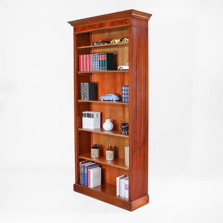 Open Bookcase aus Mahagoni mit feinen Intarsien