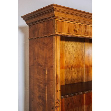 Open Bookcase Edwardian Style, offenes Bücherregal, Eibe, Vintage