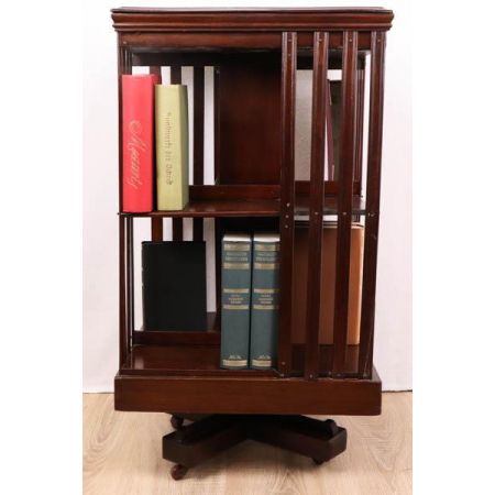 Original antikes Revolving Bookcase / drehbares Bücherregal, Mahagoni, 19. Jahrhundert