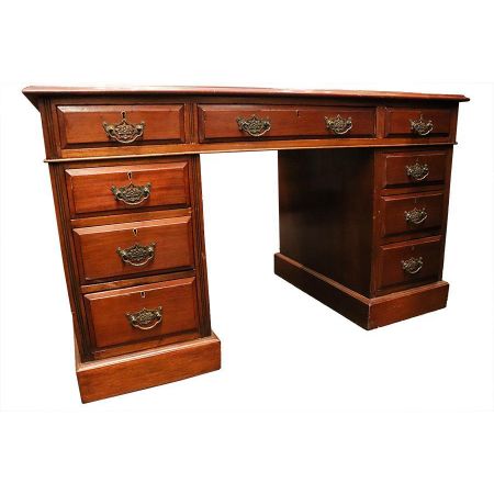 Originaler "Pedestal Desk" Schreibtisch aus Mahagoni