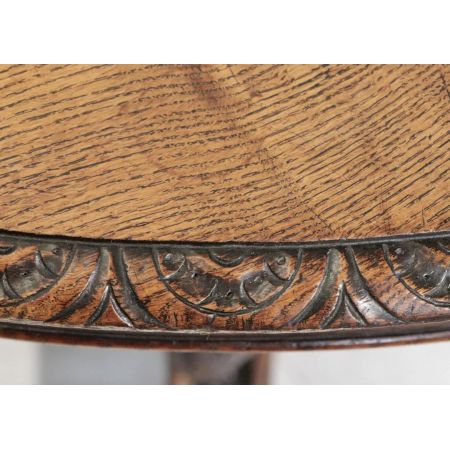 Ovaler antiker  französicher Jagdtisch aus Massivholz,massiver Eichentisch mit autentischer Patina