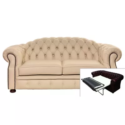 "Brighton" Chesterfield Schlafsofa 2-Sitzer (Matratze: 95cm)