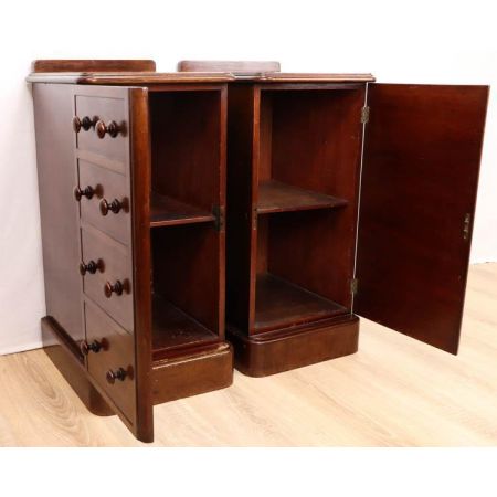 Paar antike kleine Schränke, Mahagoni, ca. 1850