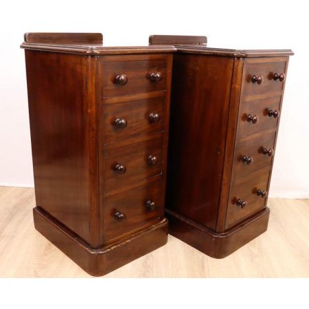 Paar antike kleine Schränke, Mahagoni, ca. 1850